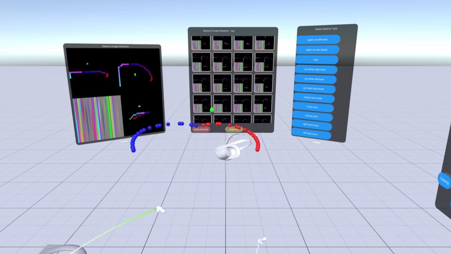 VR Gesture Detection Training System